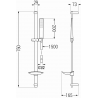 Mexen Fabia DB72 Duscharmatur mit Duschset, schwarz - 74654DB72-70