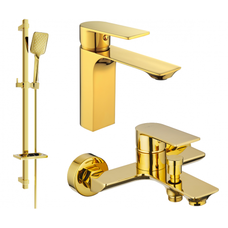 Mexen Alexa DQ62 Badezimmerset, golden - 71203DQ62-50