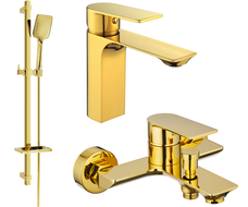 Mexen Alexa DQ62 Badezimmerset, golden - 71203DQ62-50