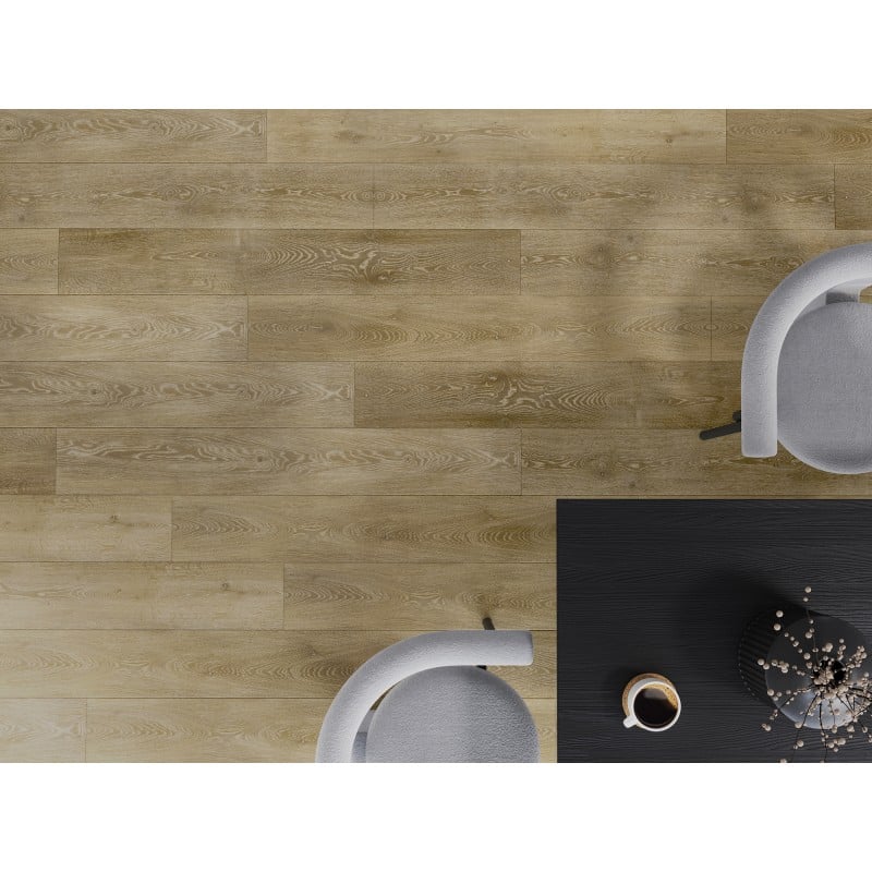 Mexen Alabama Vinylplatten 1240 x 182 mm SPC 6,5 mm, IXPE-Unterlage 1,5 mm, 4 V-Fuge, Eiche - F1019-1240-182-505-4V1-01
