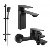 Mexen Alexa DQ62 Badezimmerset, schwarz - 71203DQ62-70