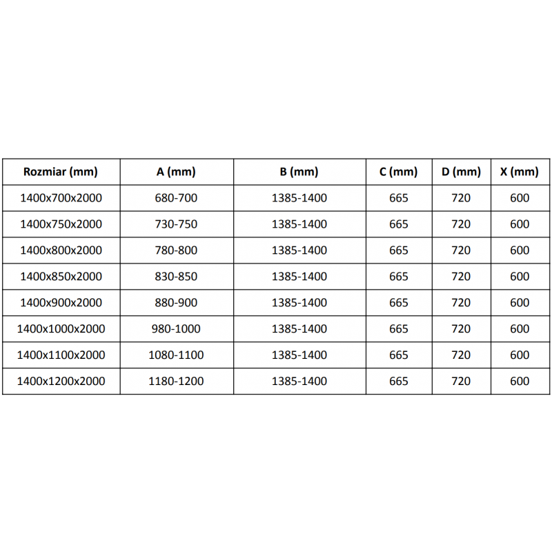 Mexen Velar Schiebeduschkabine 140 x 85 cm, Frost, Gebürsteter Nickel - 871-140-085-31-97