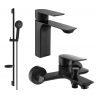 Mexen Alexa DS40 Badewannen-Set, schwarz - 71203DS40-70