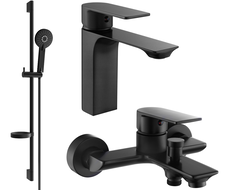 Mexen Alexa DS40 Badewannen-Set, schwarz - 71203DS40-70