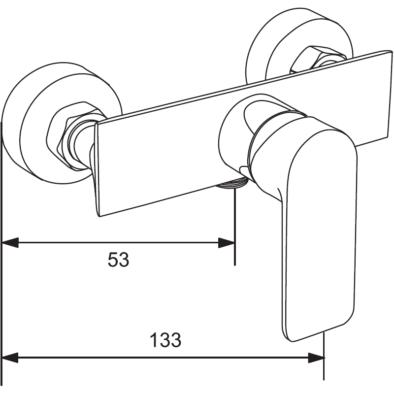 Mexen Alexa DQ40 Duschset, Chrom - 71204DQ40-00