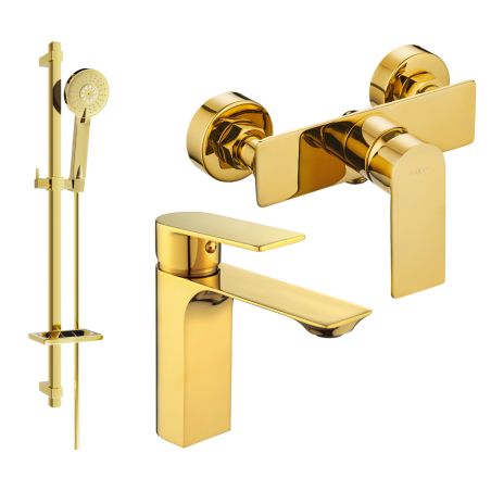 Mexen Alexa DQ40 Duschset, gold - 71204DQ40-50