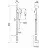 Mexen Alexa DQ40 Duschset, schwarz - 71204DQ40-70