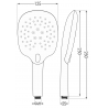 Mexen R-22 3-Funktions-Duschkopf, schwarz - 79522-70