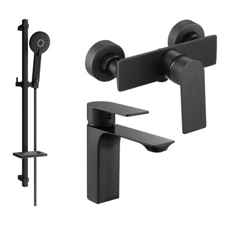 Mexen Alexa DQ40 Duschset, schwarz - 71204DQ40-70