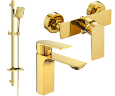 Mexen Alexa DQ62 Duschset, gold - 71204DQ62-50