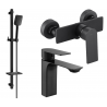Mexen Alexa DQ62 Duschset, schwarz - 71204DQ62-70
