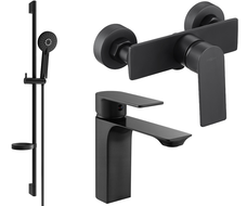 Mexen Alexa DS40 Duschset, schwarz - 71204DS40-70