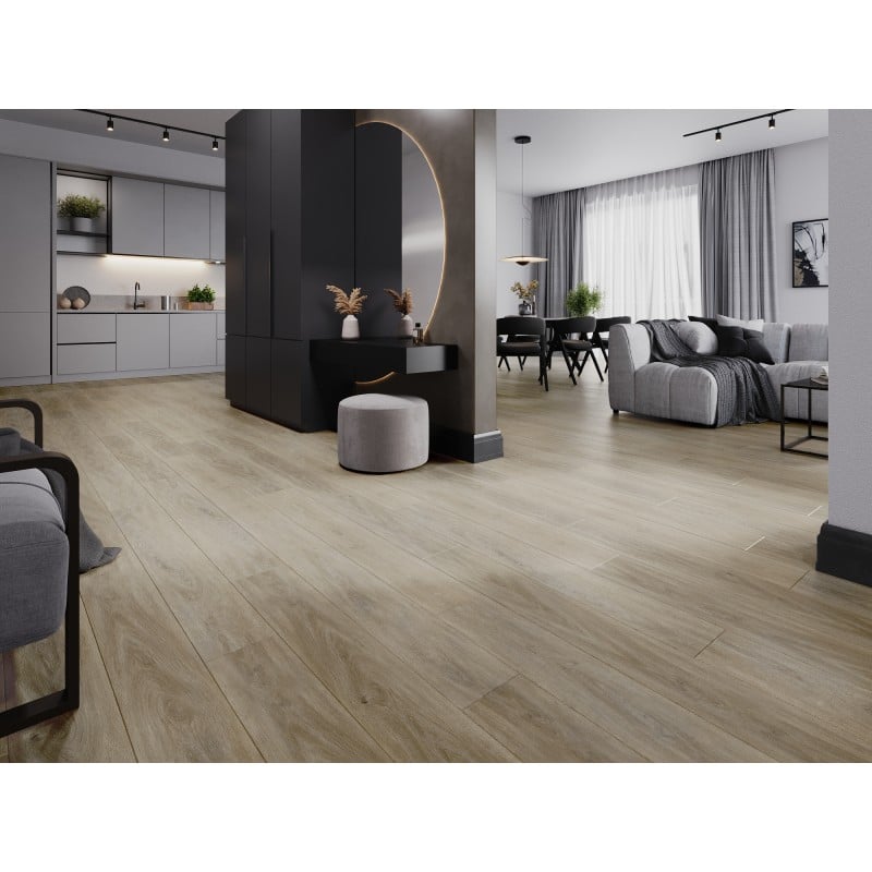 Mexen Parkland Vinylplatten 1240 x 182 mm SPC 6,5 mm, IXPE-Unterlage 1,5 mm, 4 V-Fuge, Eiche - F1024-1240-182-505-4V1-01