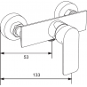 Mexen Alexa DS62 Duschset, schwarz - 71204DS62-70