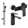 Mexen Alexa DS62 Duschset, schwarz - 71204DS62-70