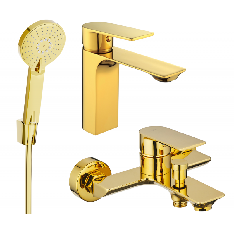 Mexen Alexa R40 Wannen-Set, gold - 71203R40-50
