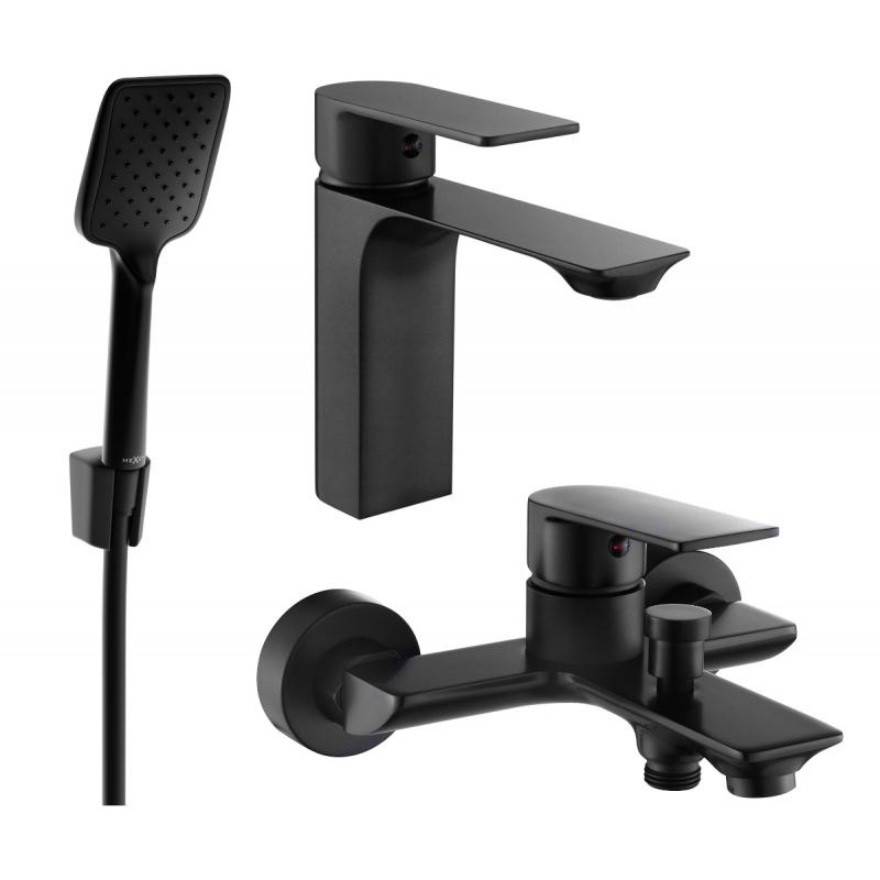 Mexen Alexa R62 Badewannen-Set, schwarz - 71203R62-70