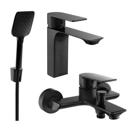 Mexen Alexa R62 Badewannen-Set, schwarz - 71203R62-70