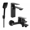 Mexen Alexa R62 Badewannen-Set, schwarz - 71203R62-70
