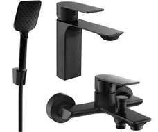 Mexen Alexa R62 Badewannen-Set, schwarz - 71203R62-70