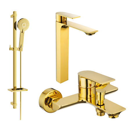Mexen Alexa DQ40 Badewannenset, gold - 71213DQ40-50