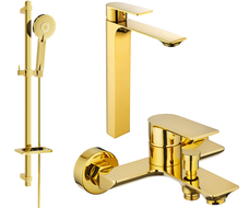 Mexen Alexa DQ40 Badewannenset, gold - 71213DQ40-50