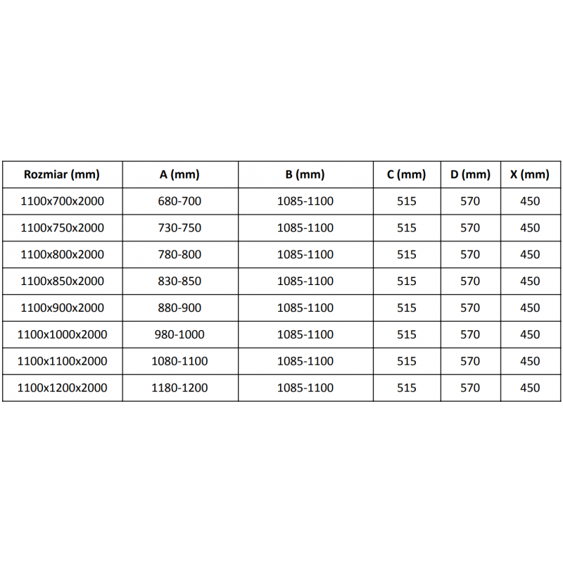 Mexen Velar L Schiebeduschkabine 110 x 120 cm, Graphit, Gold - 871-110-120-43-50