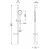 Mexen Alexa DS40 Badezimmerset, schwarz - 71213DS40-70