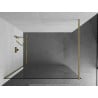 Mexen Kioto Duschwand Walk-in 155 x 200 cm, transparent 8 mm, gold gebürstet - 800-155-101-55-00