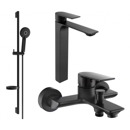 Mexen Alexa DS40 Badezimmerset, schwarz - 71213DS40-70