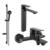 Mexen Alexa DS40 Badezimmerset, schwarz - 71213DS40-70