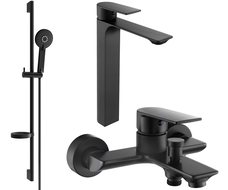 Mexen Alexa DS40 Badezimmerset, schwarz - 71213DS40-70
