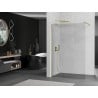 Mexen Kioto Duschwand Walk-in 145 x 200 cm, transparent 8 mm, gold gebürstet - 800-145-101-55-00