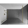 Mexen Kioto Duschwand Walk-in 115 x 200 cm, transparent 8 mm, gold gebürstet - 800-115-101-55-00