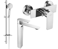 Mexen Alexa DQ40 Duschset, Chrom - 71214DQ40-00