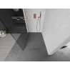 Mexen Kioto Duschwand Walk-in 100 x 200 cm, transparent 8 mm, gebürstetes Kupfer - 800-100-101-65-00