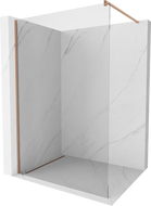 Mexen Kioto Duschwand Walk-in 105 x 200 cm, transparent 8 mm, gebürstetes Kupfer - 800-105-101-65-00