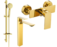 Mexen Alexa DQ40 Duschset, gold - 71214DQ40-50