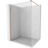 Mexen Kioto Duschwand Walk-in 155 x 200 cm, transparent 8 mm, gebürstetes Kupfer - 800-155-101-65-00