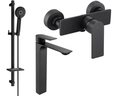 Mexen Alexa DQ40 Duschset, schwarz - 71214DQ40-70