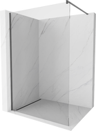 Mexen Kioto Duschwand Walk-in 85 x 200 cm, transparent 8 mm, gebürstet Gun Gray - 800-085-101-66-00