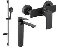 Mexen Alexa DS40 Duschset, schwarz - 71214DS40-70