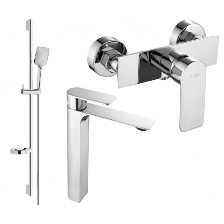 Mexen Alexa DS62 Duschset, Chrom - 71214DS62-00