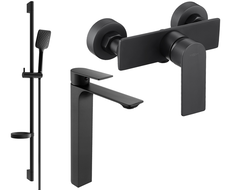 Mexen Alexa DS62 Duschset, schwarz - 71214DS62-70