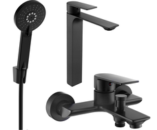 Mexen Alexa R40 Badewannensatz, schwarz - 71213R40-70