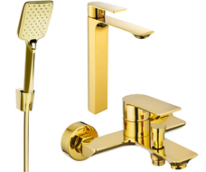 Mexen Alexa R62 Badewannen-Set, Gold - 71213R62-50