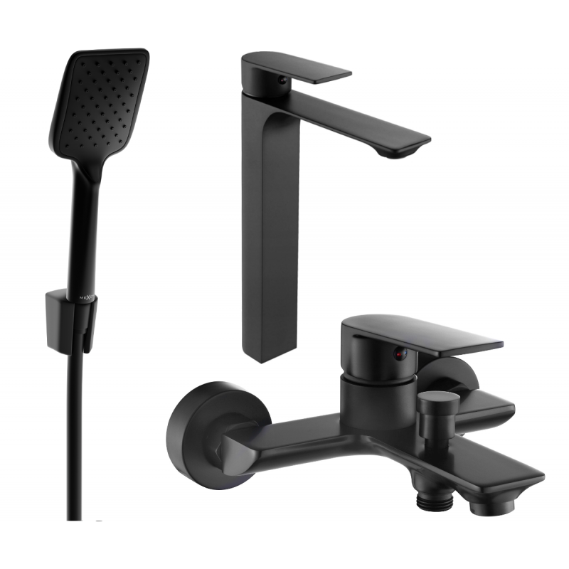 Mexen Alexa R62 Badezimmerset, schwarz - 71213R62-70