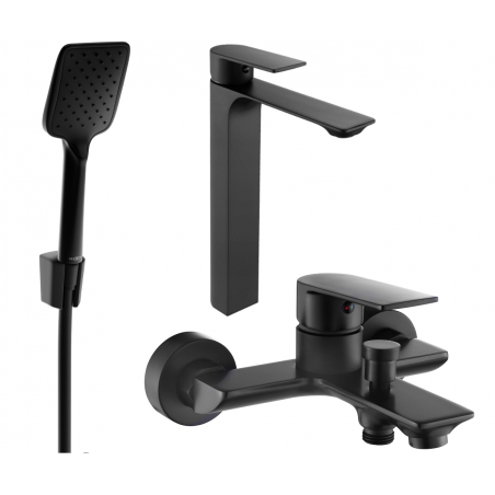 Mexen Alexa R62 Badezimmerset, schwarz - 71213R62-70