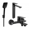 Mexen Alexa R62 Badezimmerset, schwarz - 71213R62-70