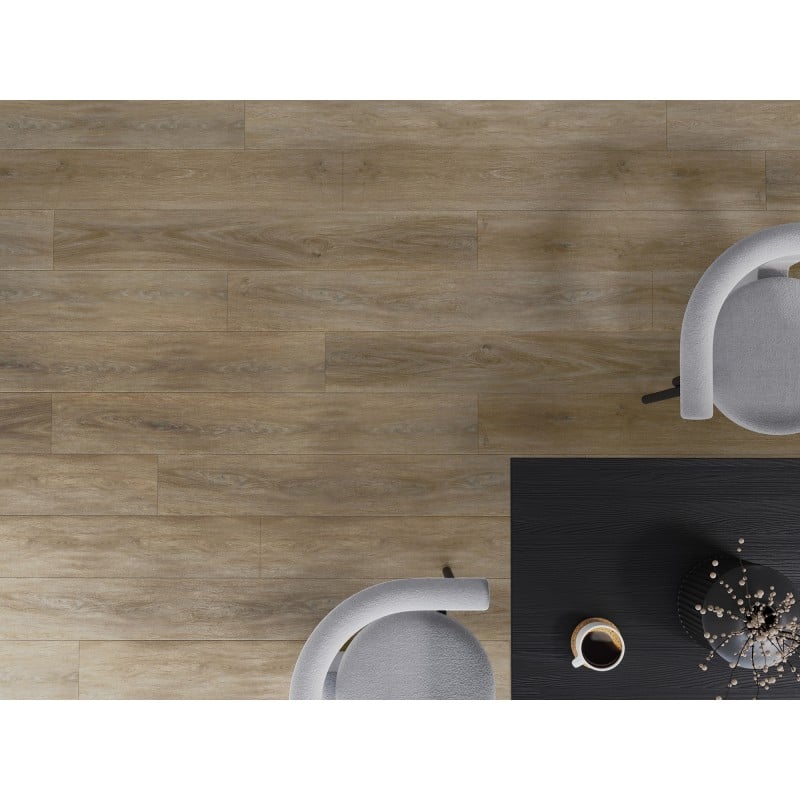Mexen Palermo Vinylplatten 1240 x 182 mm SPC 6,5 mm, IXPE Unterlage 1,5 mm, 4 V-Fuge, Eiche - F1025-1240-182-505-4V1-01